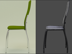 3 chairs set 3D 모델