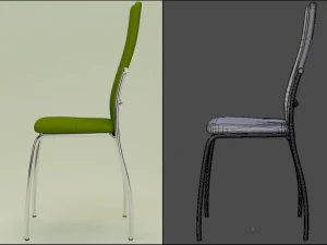 3 chairs set 3D Model