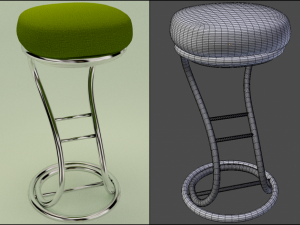 3 chairs set 3D 모델