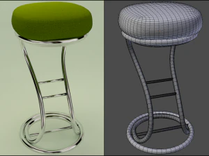 3 chairs set 3D Model