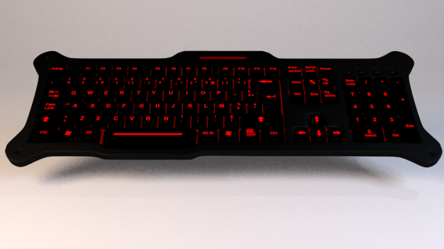 keyboard 3D Model .c4d .max .obj .3ds .fbx .stl .blend 