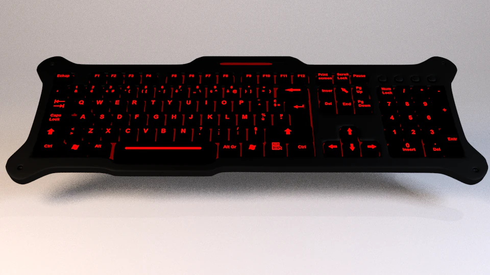 keyboard 3D Model .c4d .max .obj .3ds .fbx .stl .blend 