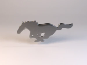 logo ford mustang Model 3D