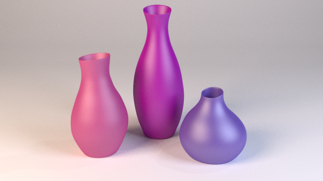 3 vases Modello 3D .c4d .max .obj .3ds .fbx .stl .blend 