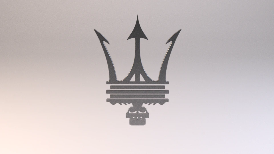 maserati logo 3D Model .c4d .max .obj .3ds .fbx .stl .blend 
