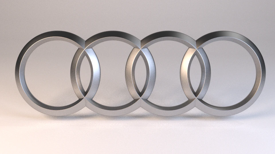 audi logo 3D Model .c4d .max .obj .3ds .fbx .stl .blend 