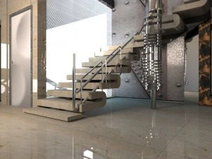 modern interior staircase 3D Model