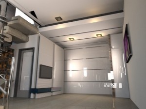 modern interior staircase 3D 모델