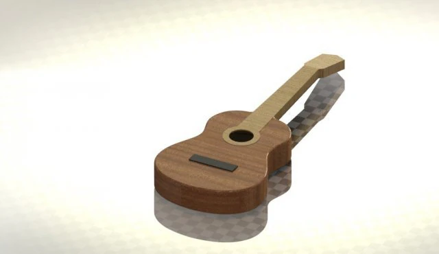 guitar 3D Model .c4d .max .obj .3ds .fbx .stl .blend 