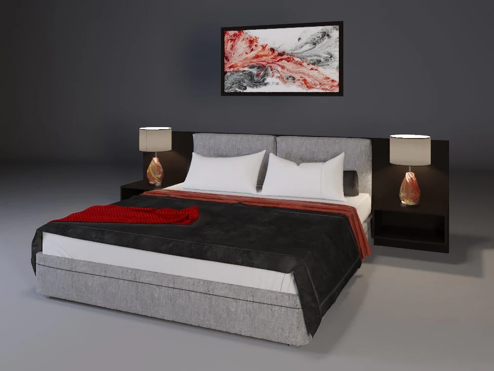 design bed 3D Model .c4d .max .obj .3ds .fbx .stl .blend 