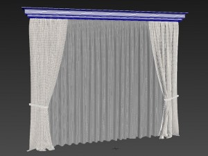 set of curtains 1 3D 模型