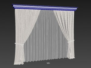 set of curtains 1 3D 模型
