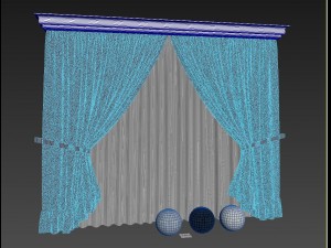 set of curtains 1 3D 模型
