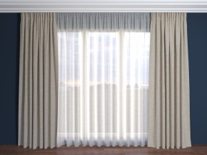 curtain contemporary Modèle 3D
