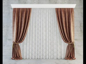 curtains classic set 3D Model