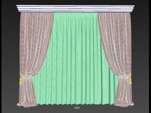 curtains classic set 3D Модель