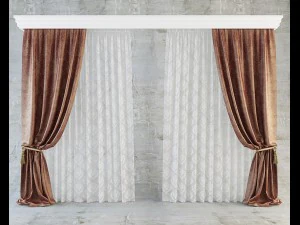 curtains classic set 3D Model