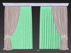 curtains classic set 3D Модель