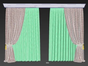 curtains classic set 3D Model