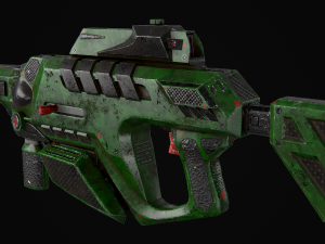 sci fi kinetic rifle Model 3D