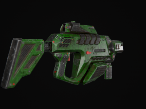sci fi kinetic rifle Model 3D
