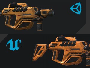 sci fi kinetic rifle 3D Model