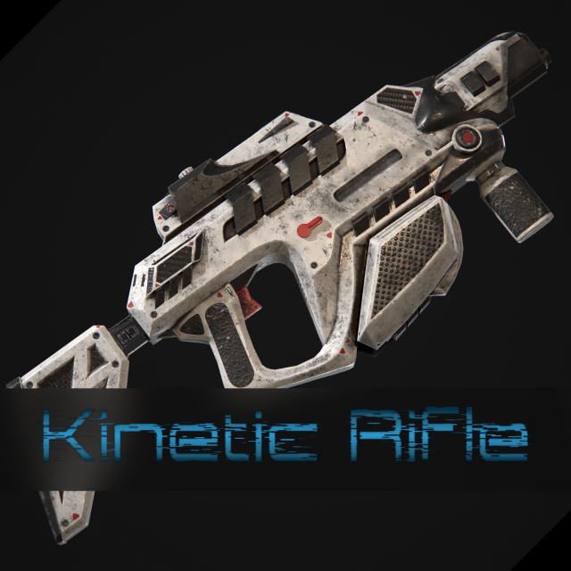 sci fi kinetic rifle Model 3D .c4d .max .obj .3ds .fbx .stl .blend 