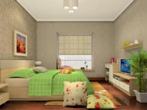interior bedroom 5 models set 3D Model