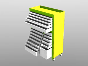 Schwerlastlagerung 3D Modell