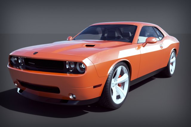 dodge challenger 3D Модель .c4d .max .obj .3ds .fbx .stl .blend 