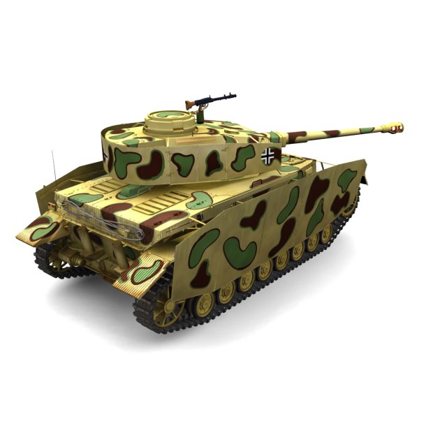 panzer 4  sdkfz161 pzkpfwiv ausfh 3Dモデル .c4d .max .obj .3ds .fbx .stl .blend 