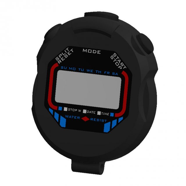 stopwatch 3Dモデル .c4d .max .obj .3ds .fbx .stl .blend 