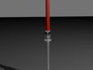 촛대에 촛불 3D 모델