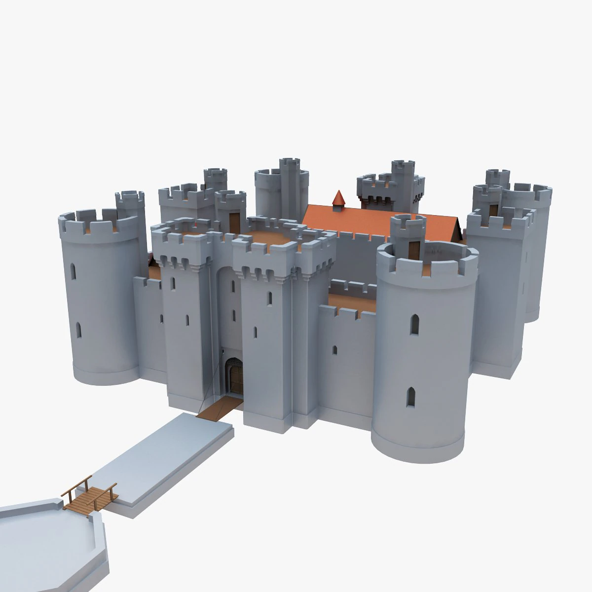 castello Modello 3D .c4d .max .obj .3ds .fbx .stl .blend 
