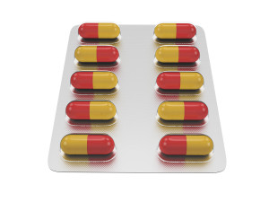 pills in blister pack Model 3D