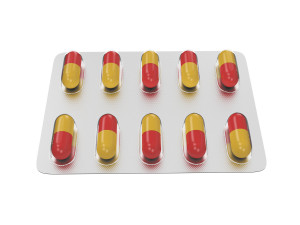 pills in blister pack Model 3D