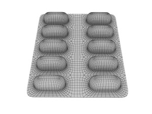 pills in blister pack Model 3D