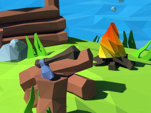 cartoon island low poly 3Dモデル