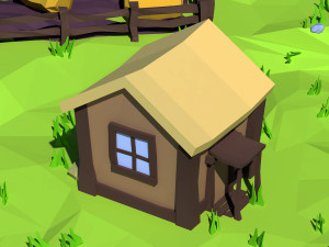 cartoon island low poly 3Dモデル