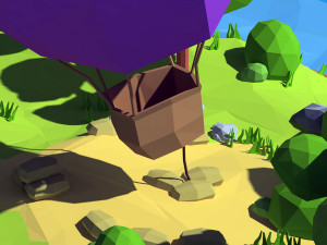 cartoon island low poly 3Dモデル