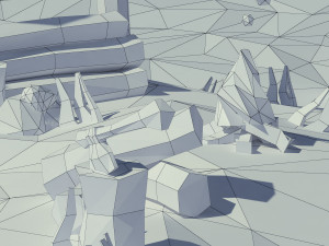 cartoon island low poly 3Dモデル