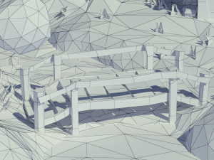 cartoon island low poly 3Dモデル