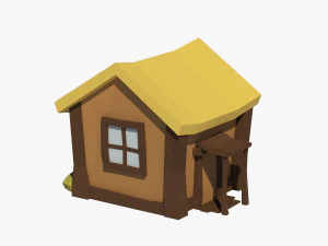 만화 집 3D 모델