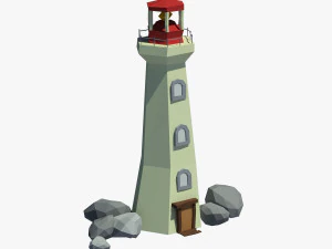 kreskówkowa latarnia morska Model 3D