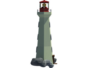 cartoon lighthouse 3D 모델