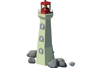 cartoon lighthouse 3D Model
