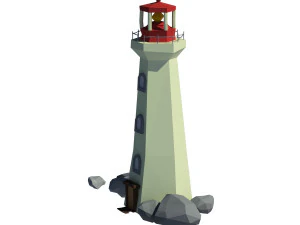 cartoon lighthouse 3D Model