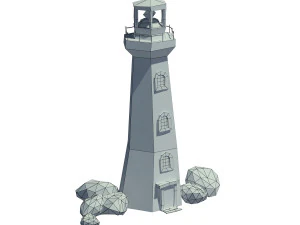 cartoon lighthouse 3D Model