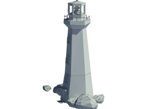 cartoon lighthouse 3D 모델