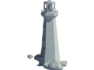 cartoon lighthouse 3D Model